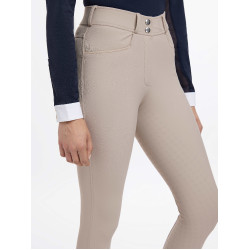 Pantalón LeMieux Isabelle full grip mujer Almendra Beige