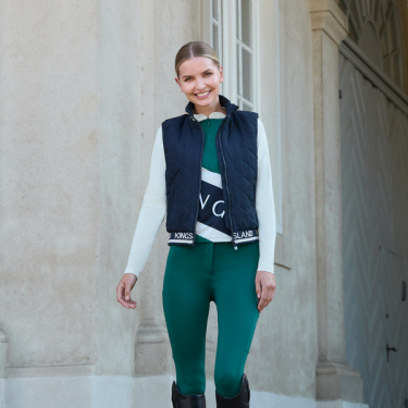 Chaleco de equitación sin mangas acolchado para mujer Kingsland KLNoelle Marino Azul marino