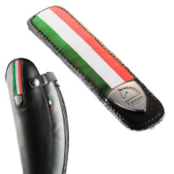 Tira decorada desmontable en cuero con bandera italia