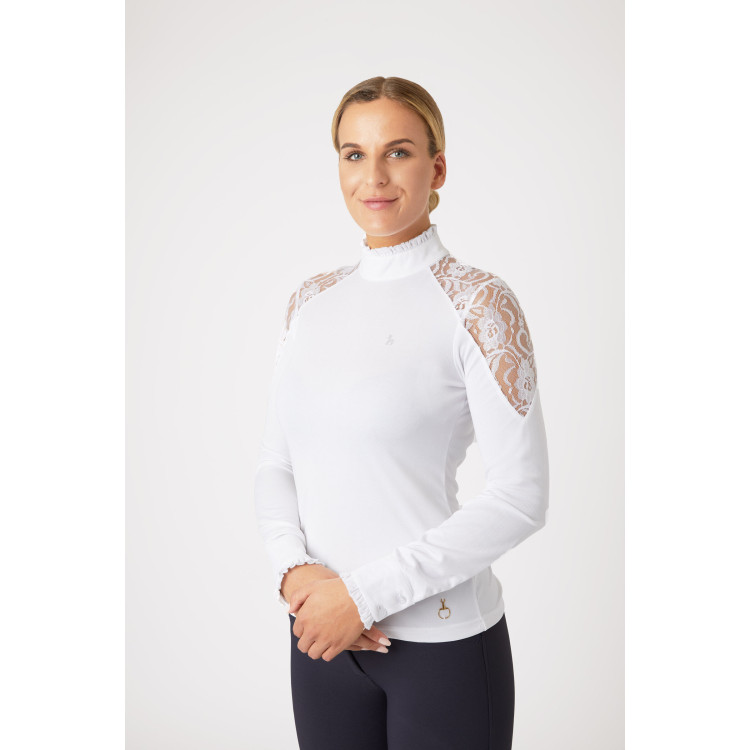 Camisa de Concurso de Encaje y Manga Larga para Mujer Sylvie Horze Camisa de Concurso de Encaje y Manga Larga para Mujer Sylvie Horze