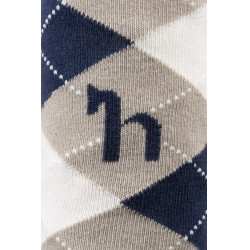 Calcetines de cuadros Horze Holly Cuerda beige Calcetines de cuadros Horze Holly Cuerda beige