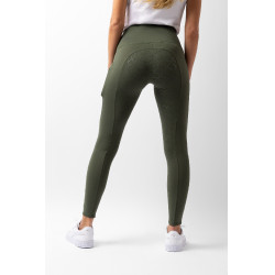 Pantalones de montar de Compresión para Mujer con Asiento Completo Gillian Horze Escarabajo verde caqui