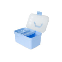 Caja y cepillos de limpieza Horze para niños Aire libre Azul