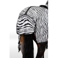 Cubre-moscas Horze Defender con flecos Cebra Motifs Cubre-moscas Horze Defender con flecos Cebra Motifs