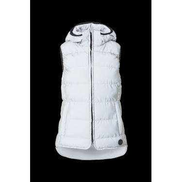 Chaleco acolchado sin mangas reflectante para mujer Horze Plata reflectante Chaleco acolchado sin mangas reflectante para mujer Horze Plata reflectante