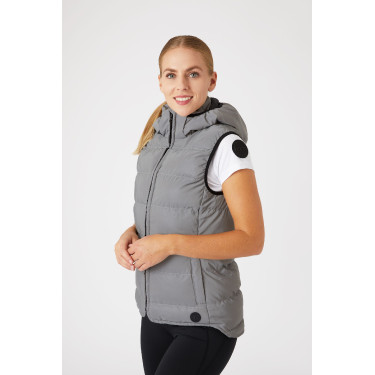 Chaleco acolchado sin mangas reflectante para mujer Horze Plata reflectante Chaleco acolchado sin mangas reflectante para mujer Horze Plata reflectante