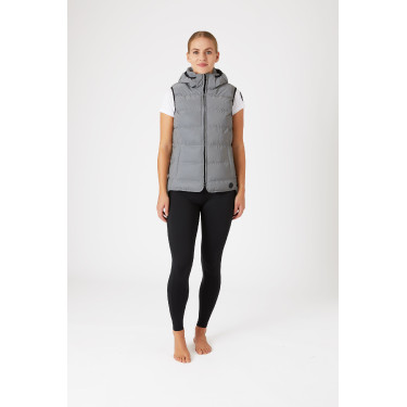 Chaleco acolchado sin mangas reflectante para mujer Horze Plata reflectante Chaleco acolchado sin mangas reflectante para mujer Horze Plata reflectante