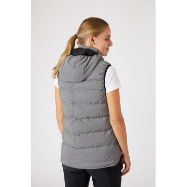 Chaleco acolchado sin mangas reflectante para mujer Horze Plata reflectante Chaleco acolchado sin mangas reflectante para mujer Horze Plata reflectante