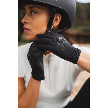 Guantes B Vertigo Odina mujer Belleza negra Negro