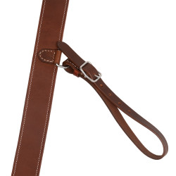 Silla western Lakota con faldón redondo grabado y con hilo de plata Castaño Marrón