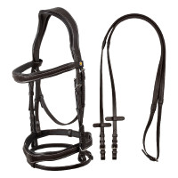 Brida anatómica con logotipo Equestro Marrón oscuro Marr&amp;amp;amp;oacute;n