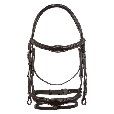 Brida anatómica con logotipo Equestro Marrón oscuro Marr&amp;amp;amp;oacute;n