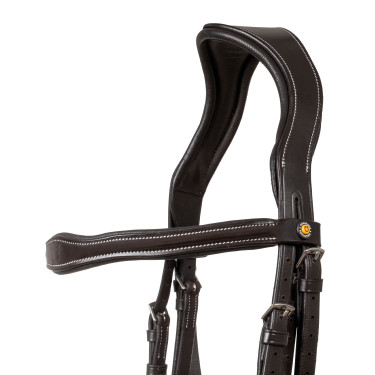 Brida anatómica con logotipo Equestro Marrón oscuro Marr&amp;amp;amp;oacute;n
