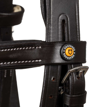 Brida anatómica con logotipo Equestro Marrón oscuro Marr&amp;amp;amp;oacute;n