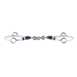 Muserola Blue Steel Jump'In elevador doble rotura con anillos de cobre