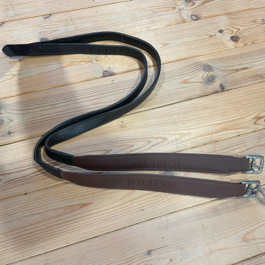 Estribos Jump'In de cuero y biotano Havana Marrón