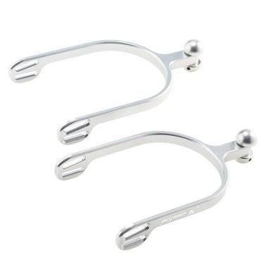 Espuelas largas de aluminio Jin Stirrup Aluminio brillante Gris