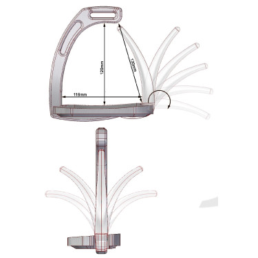 Estribos Air Safety System Jin Stirrup Junior Negro Estribos Air Safety System Jin Stirrup Junior Negro