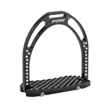 Estribos preciosos de aluminio Jin Stirrup Diamantes de imitación negros