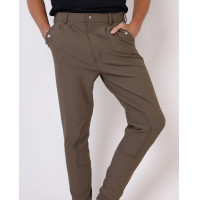 Pantalón Montar Gary hombre refuerzo rodillas Barro Marrón