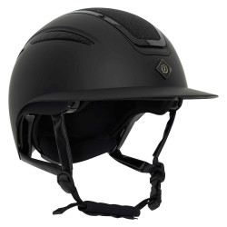 Casco Imperial Riding Olania Deluxe con visera grande Brillo negro