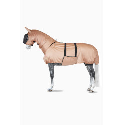 Combo máscara y cubrecuello anti eccema Horze Marrón claro