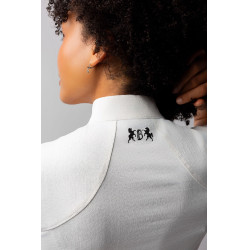 Camisa de concurso B Vertigo Liv brillante para mujer Blanco brillante Camisa de concurso B Vertigo Liv brillante para mujer Blanco brillante