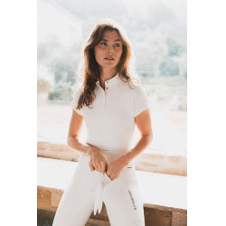 Camisa de concurso B Vertigo Liv brillante para mujer Blanco brillante Camisa de concurso B Vertigo Liv brillante para mujer Blanco brillante