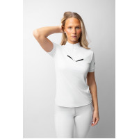 Camisa de concurso brillante Horze Taylor para mujer Blanco brillante Camisa de concurso brillante Horze Taylor para mujer Blanco brillante
