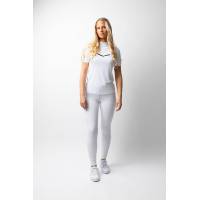 Camisa de concurso brillante Horze Taylor para mujer Blanco brillante Camisa de concurso brillante Horze Taylor para mujer Blanco brillante