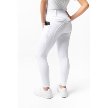 Pantalón de equitación Horze Mira infantil con culera completa Blanco brillante Pantalón de equitación Horze Mira infantil con culera completa Blanco brillante