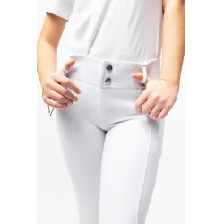 Pantalón de equitación Horze Mira infantil con culera completa Blanco brillante Pantalón de equitación Horze Mira infantil con culera completa Blanco brillante