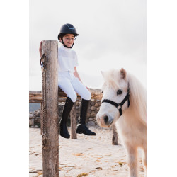 Pantalón de equitación Horze Mira infantil con culera completa Blanco brillante Pantalón de equitación Horze Mira infantil con culera completa Blanco brillante