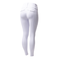 Legging híbrido Horze Anya mujer fullgrip Blanco brillante
