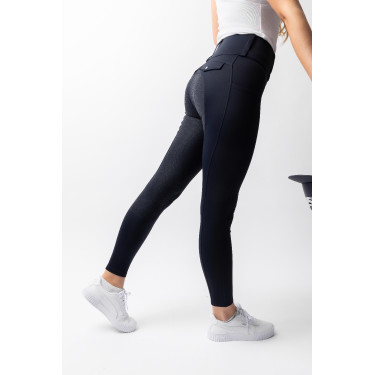 Legging híbrido Horze Anya mujer fullgrip Azul marino oscuro