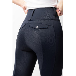 Legging híbrido Horze Anya mujer fullgrip Azul marino oscuro