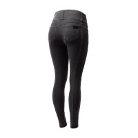Pantalón Horze Carolyn denim fullgrip mujer Negro