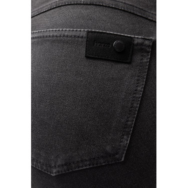 Pantalón Horze Carolyn denim fullgrip mujer Negro