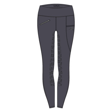 Legging de equitación Easy Rider Dietse Performance FullGrip para mujer Imán Gris