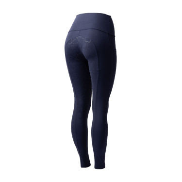 Pantalones de montar de Compresión para Mujer con Asiento Completo Gillian Horze Apertura Azul marino