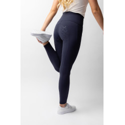 Pantalones de montar de Compresión para Mujer con Asiento Completo Gillian Horze Apertura Azul marino
