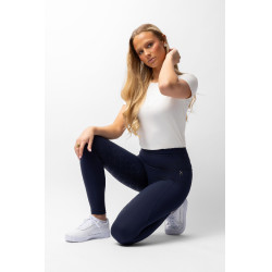 Pantalones de montar de Compresión para Mujer con Asiento Completo Gillian Horze Apertura Azul marino