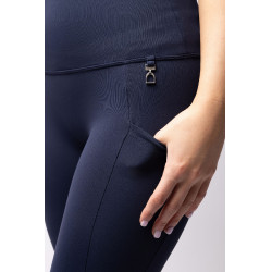Pantalones de montar de Compresión para Mujer con Asiento Completo Gillian Horze Apertura Azul marino