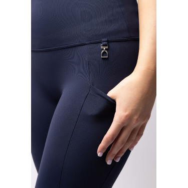 Pantalones de montar de Compresión para Mujer con Asiento Completo Gillian Horze Apertura Azul marino