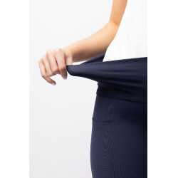 Pantalones de montar de Compresión para Mujer con Asiento Completo Gillian Horze Apertura Azul marino