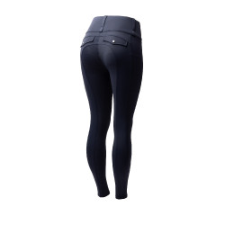 Legging híbrido Horze Anya mujer fullgrip Azul marino oscuro