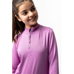 Camiseta de entrenamiento Horze Mea para niño Pensamiento pálido Violeta Camiseta de entrenamiento Horze Mea para niño Pensamiento pálido Violeta