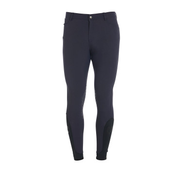 Pantalón ajustado con grip para hombre con logo Caspar Equestro Americana marina Azul marino