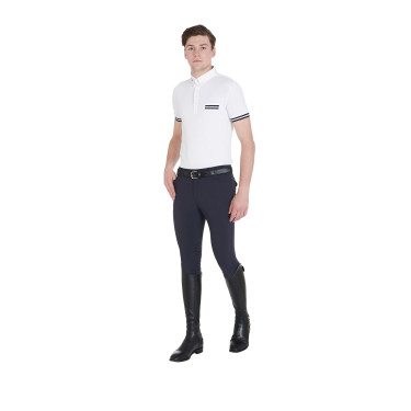 Pantalón ajustado con grip para hombre con logo Caspar Equestro Americana marina Azul marino