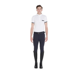 Pantalón ajustado con grip para hombre con logo Caspar Equestro Americana marina Azul marino